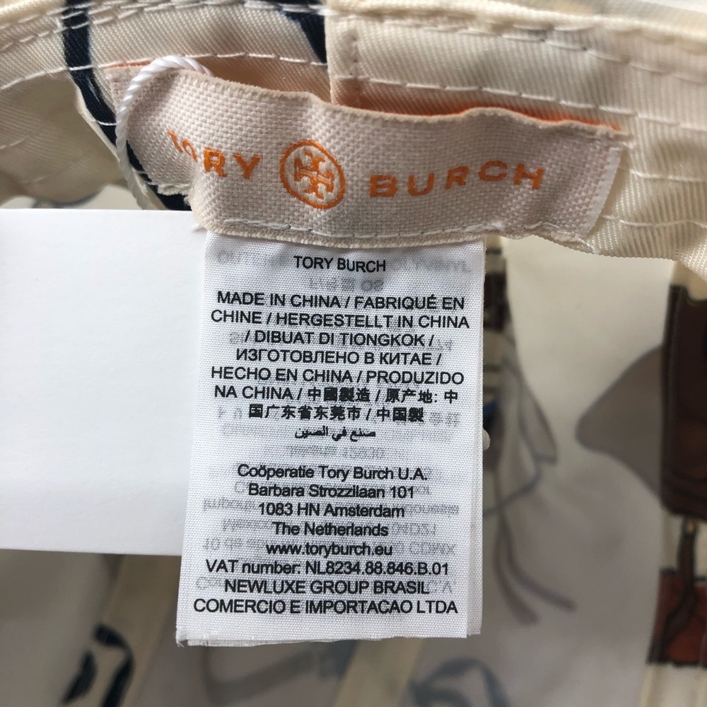 Tory Burch Ivory Printed PVC Bucket Hat Bon Voyage - Picture 6 of 7